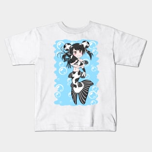 Panda Moor Mermaid and Panda Shrimp Kids T-Shirt